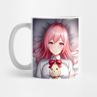 Ai - Anime Girl Holding a Bear Doll 5 Mug